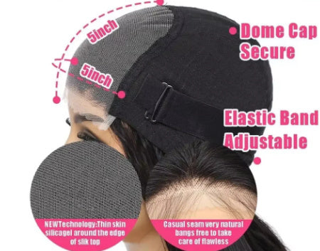 Body Wave Glueless Human Hair WigsGlue-free Hoods