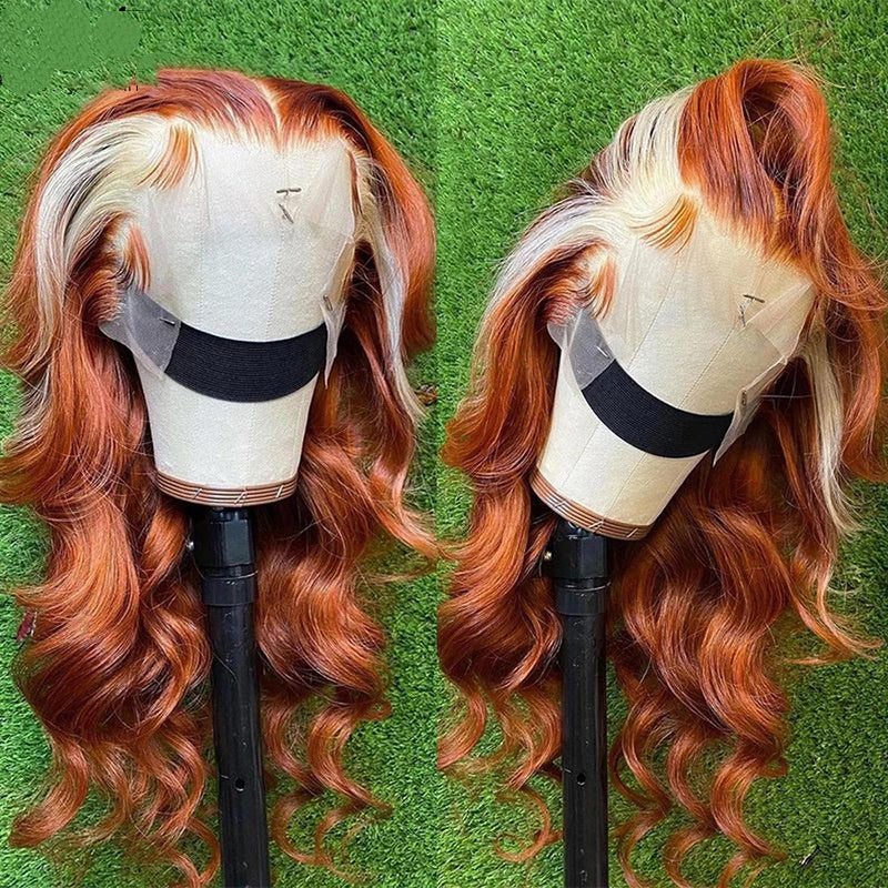 4X4 Human Hair Wig Head Cover Highlights 613