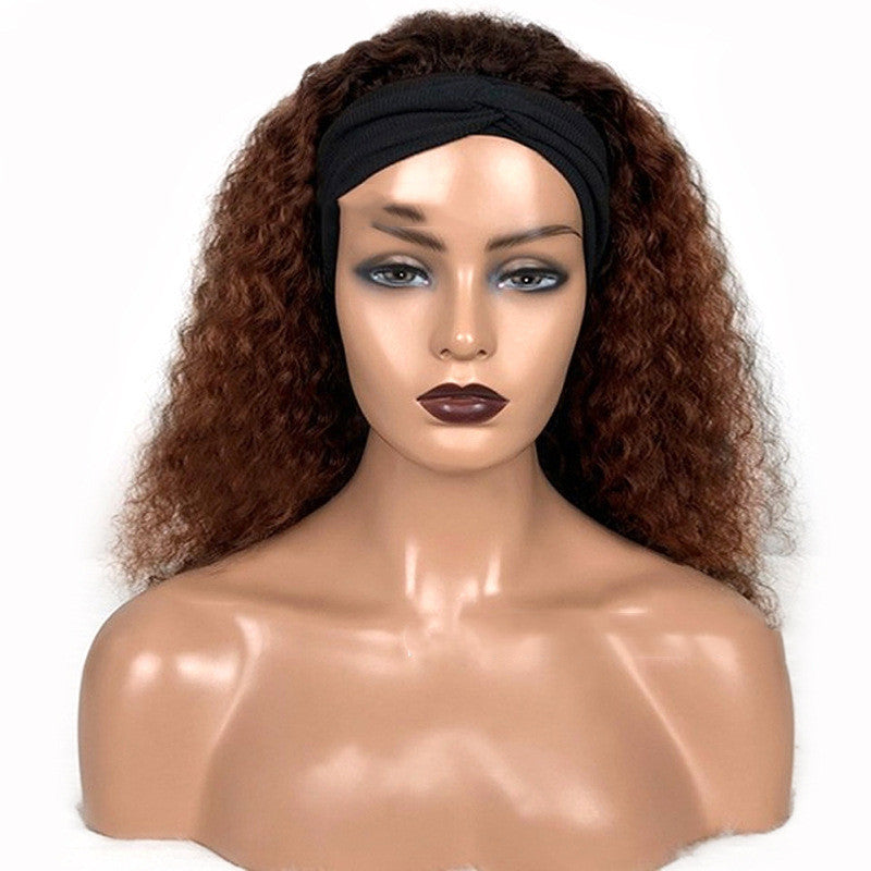 Headband Jerry Curly Wigs Human Hair