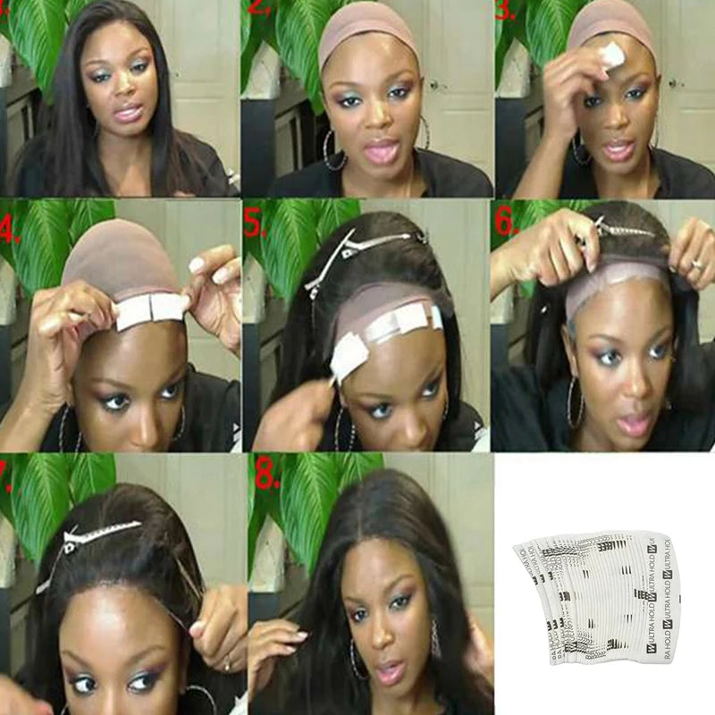 Ultra Hold Wig Double Sided Tape Strong Adhesive Hair System Extension Strips Waterproof For Toupees/Lace Wig