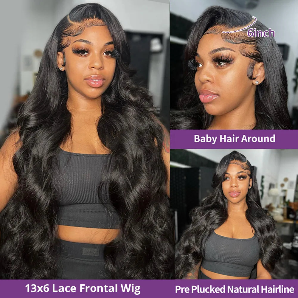 High Density Brazilian Human Hair Wigs 13x6 13x4 360 Body Wave HD Lace Front Wigs Human Hair for Women 6x4 5x5 Glueless Wig