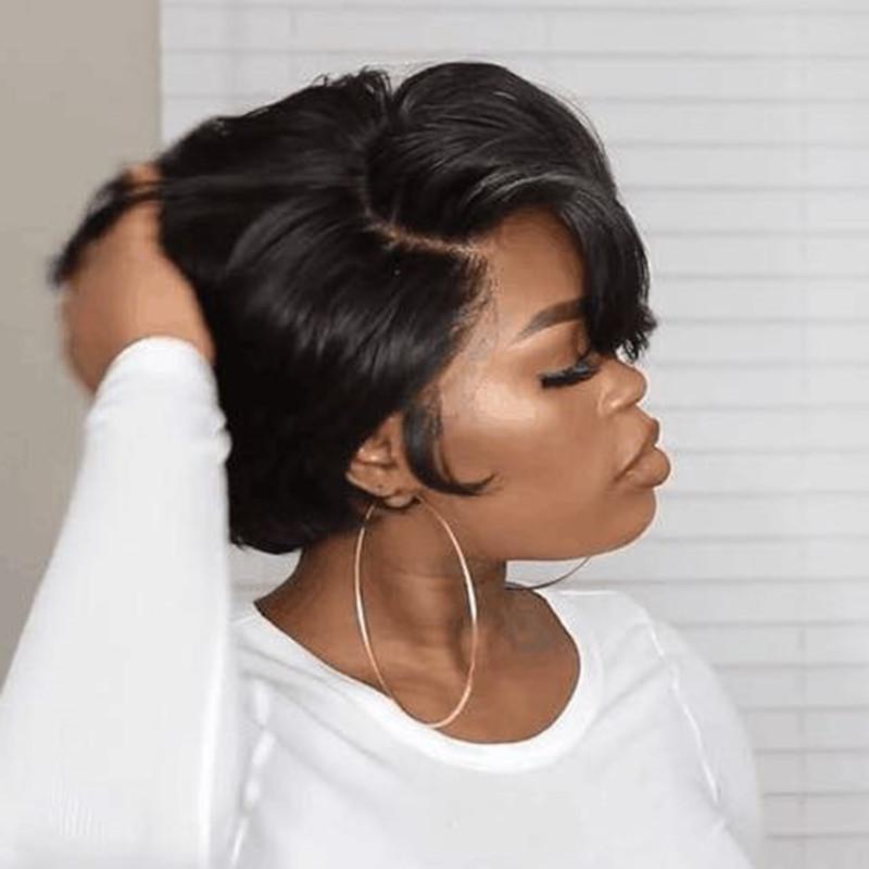 Short Pixie Wig Lace Frontal Wigs For Black Women Human Hair