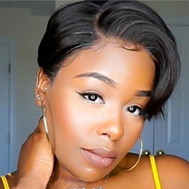 Short Pixie Wig Lace Frontal Wigs For Black Women Human Hair