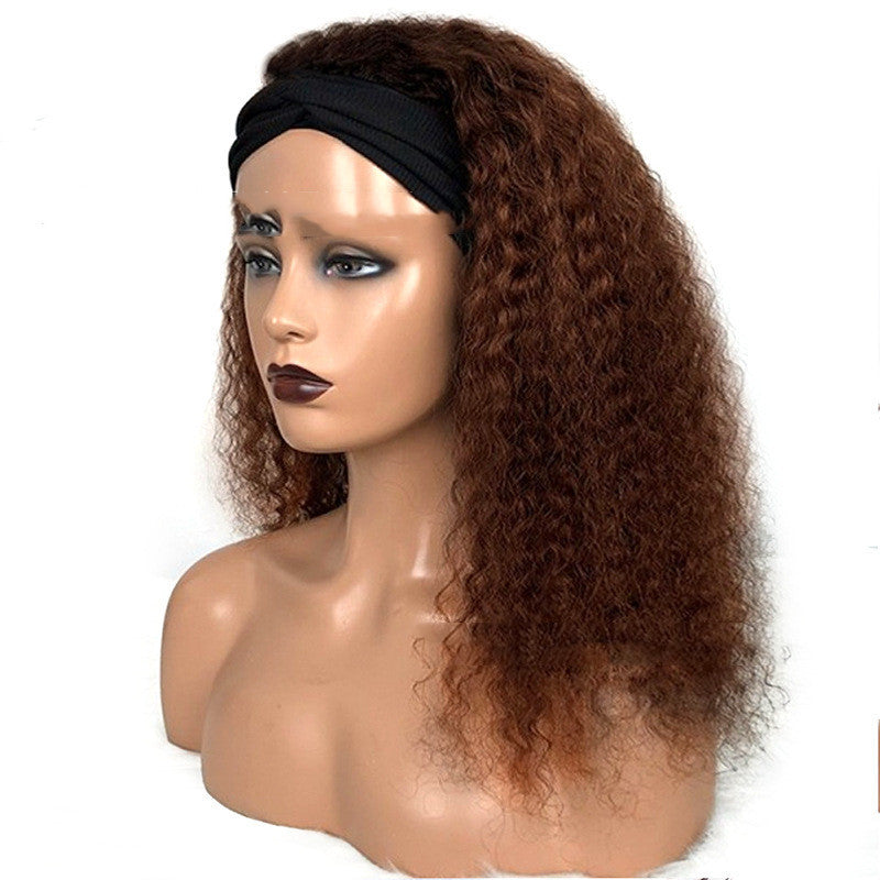 Headband Jerry Curly Wigs Human Hair