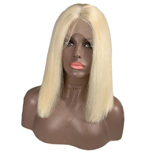 613 Blonde Bob Wig Short Straight Human Hair Wigs